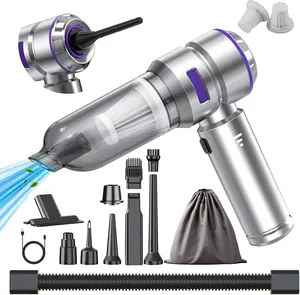 Vacuum Cleaner High Power - 22000PA Portable  Vacuums 4 in 1 Compressed Air Duster & Air Blower & Pump Hand Held Vacuum Cordless with Brushless  for  Home Office