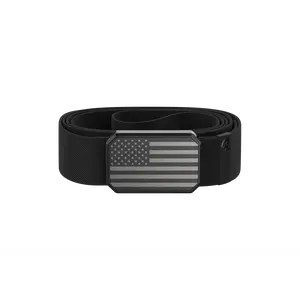 Groove Belt - Stretch Belt for Men, Everyday Wear, American Flag Design – Hero Flag Black / Black