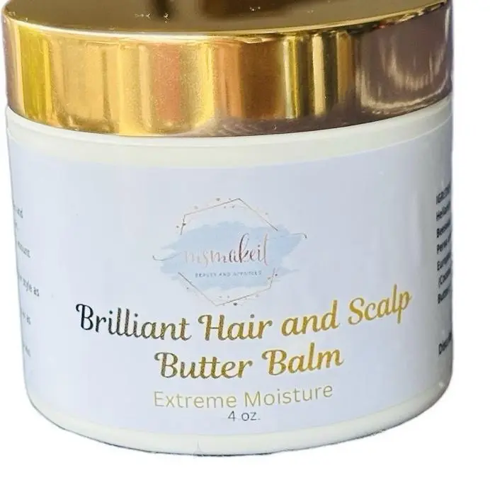 Msmakeit Hair & Scalp Butter, a Hydrating Moisturizer with Shea Butter and Flaxseed Oil - Haircare to Nourish and Stimulate, Lemongrass Scent, Moisturizers, Haircare Nourish, Hydrating Moisturizing Hair, Natural Haircare Formula