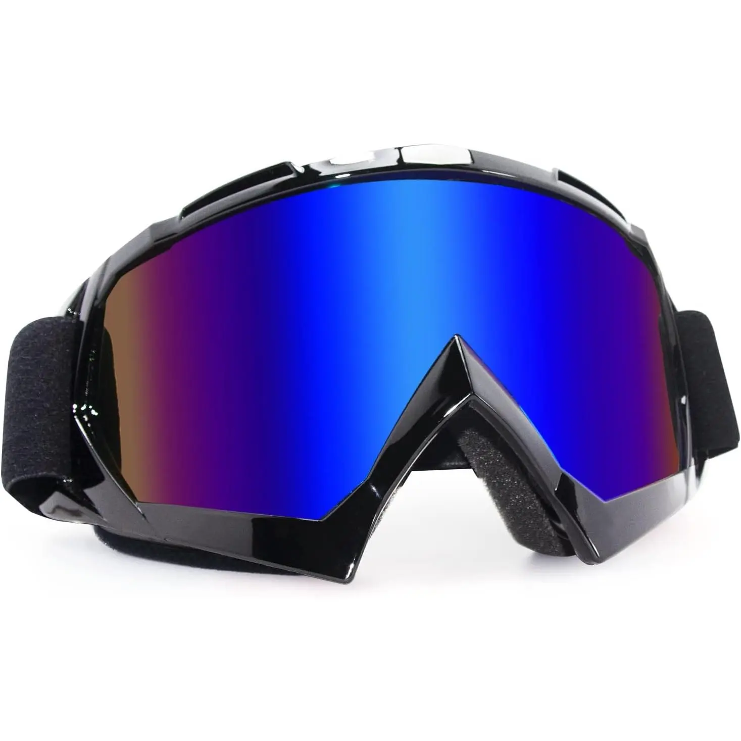 Adult Motocross Protective Goggles - Synthetic Fog-Proof PC Anti-Scratch Color Lens, Adjustable Strap, Breathable for Off-Road Riding Racing