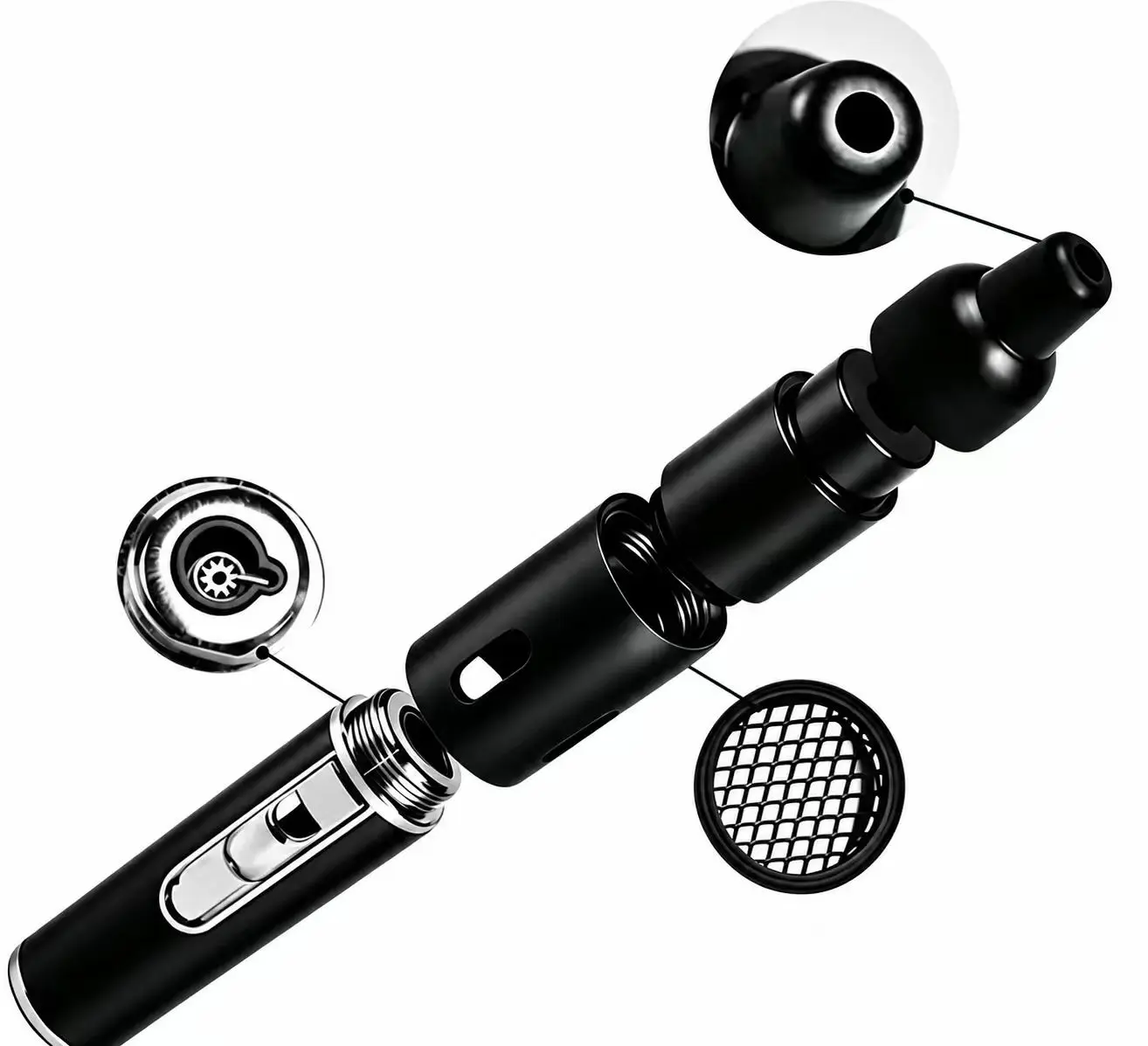 (Butane gas NOT Included) Portable butane lighter setfeaturing a refillable metal lighter, complete with a filterscreen, filter tip, and butane flow regulator; windproofdesign-ideal for camping, outdoor grilling, and lightingcandles.