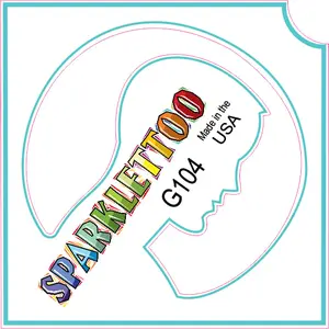 Ruby Red Paint G104 1.5 x 2.3 x 2.3 in. 3-Ply Mia Design Glitter Tattoo - Pack of 100