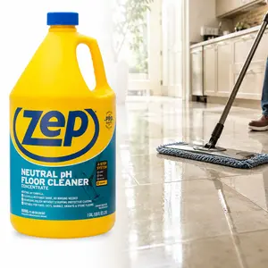 ZEP 1 Gal. Neutral Floor Cleaner, Safe for Marble Granite Vinyl and Sealed Concrete, Restores Shine as Daily Cleaner, Safe for Sensitive Surfaces Like Marble and Granite, Restores Shine on Vinyl and Sealed Concrete, Stone, and Vinyl Floors