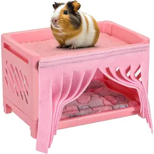 Guinea Pig Bed, Small Animal Bunk Bed Guinea Pig Hideout Sleeping Bed for Chinchilla Hamster Rat guinea  pig  house