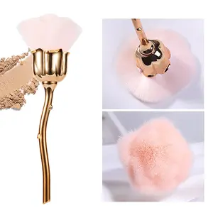 Nail Duster Brush Pink Soft Rose Makeup Brushes Acrylic Nail Arts Manicure Dust Cleaner Brush Nails Art Dust Blush Brushes for Nails Trimming Cleaning Salon and Household Use