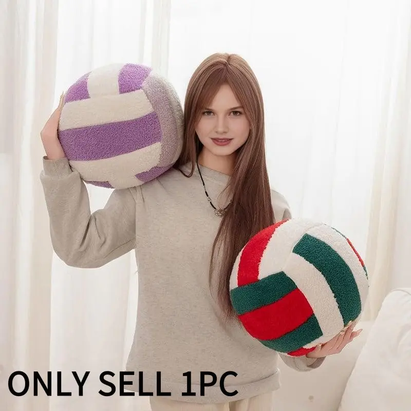 Volleyball Pillow Sports Pillows Volleyball Plush Pillow Sport Theme Fluffy Stuffed Throw Pillow Volleyball Room Decor Gift for Bedroom Decoration Supplies Soft Cushions Comfy Cushions Soft Cushioning