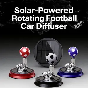 Solar-Powered Football-Shaped Fragrance Diffuser | Car Ornament & Air Freshener  | Stylish Car Interior Accessory | Dual-Use Car & Home Air Purifier | Dashboard Football Commemorative Gift