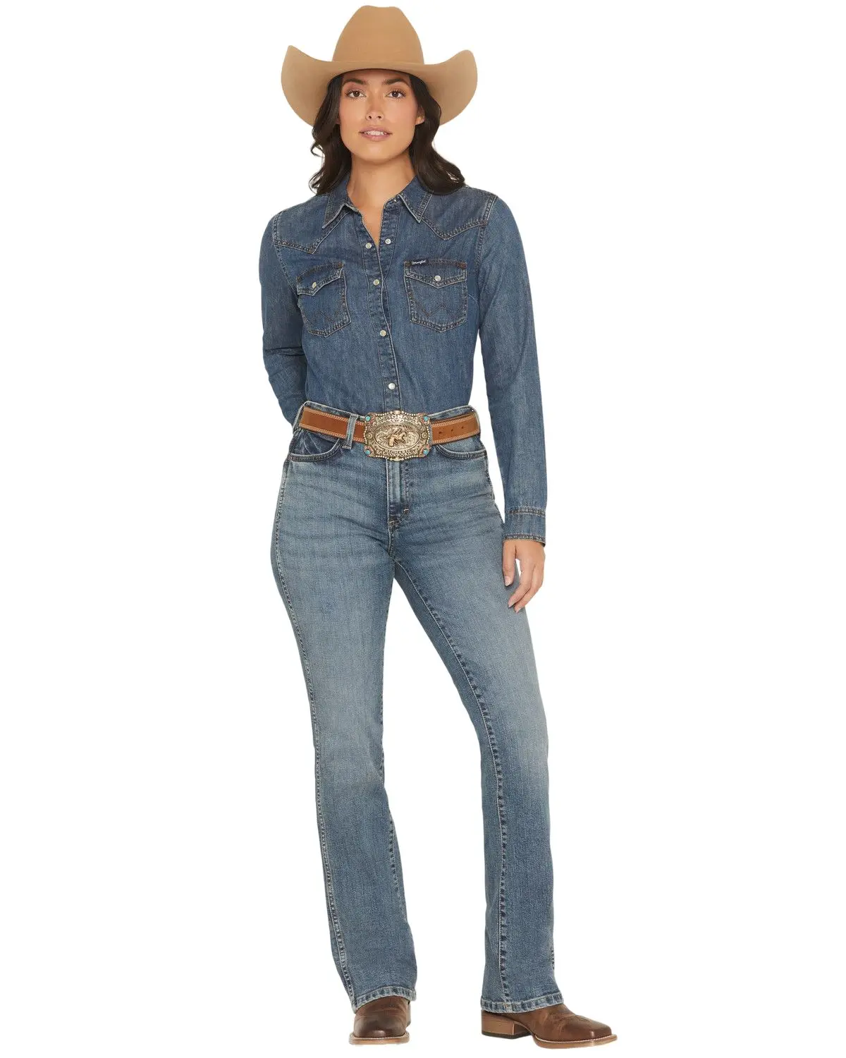 Wrangler Women's Retro Women'S Dark Wash Natalia High Rise Bailey Bootcut - 112367564