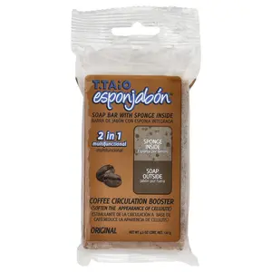 T. Taio Soap Bar With Sponge Inside, Coffee Circulation Booster, Original, 4.2 oz (120 g)