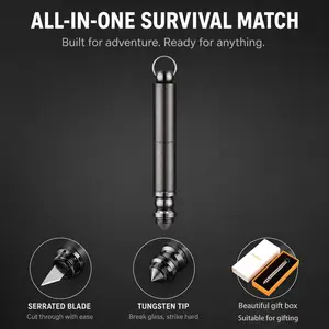 Retro Stainless Steel Eternal Match Keychain - Heavy-Duty Windproof Waterproof Flint Fire Starter, Refillable Kerosene Lighter with 10000+ Ignitions, Tactical Pocket EDC Survival Gear for Camping Bushcraft（Fuel not included）