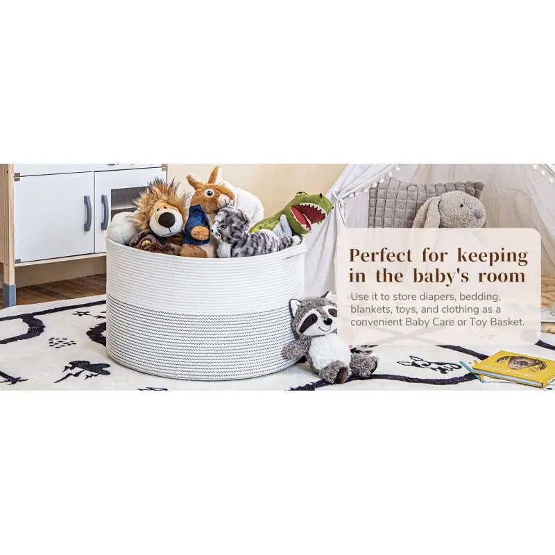 XXXLarge Cotton Rope Basket Woven Laundry Baskets Blanket Baskets Basket with Handle Comforter Cushions Storage Bin Thread Laundry Hamper - 21.7" x 21.7" x 13.8" : XXXLarge Cotton Rope Basket Woven Laundry Baskets Blanket Baskets Basket with Handle Comforter Cushions Storage Bin Thread Laundry Hamper - 21.7" x 21.7" x 13.8" :