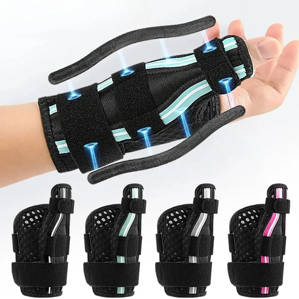 Thumb Brace Wrist Support Thumb Stabilizer Spica Splint Adjustable Left Right Hand Breathable Hand Wrap Daily Thumb Protection