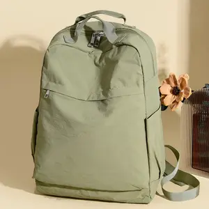 Lightweight Sage Green Backpack for Women, Minimalist Casual Daypack, Water-Resistant Nylon Backpack for School, Work & Travel Canvas Tote Set hi regina bags