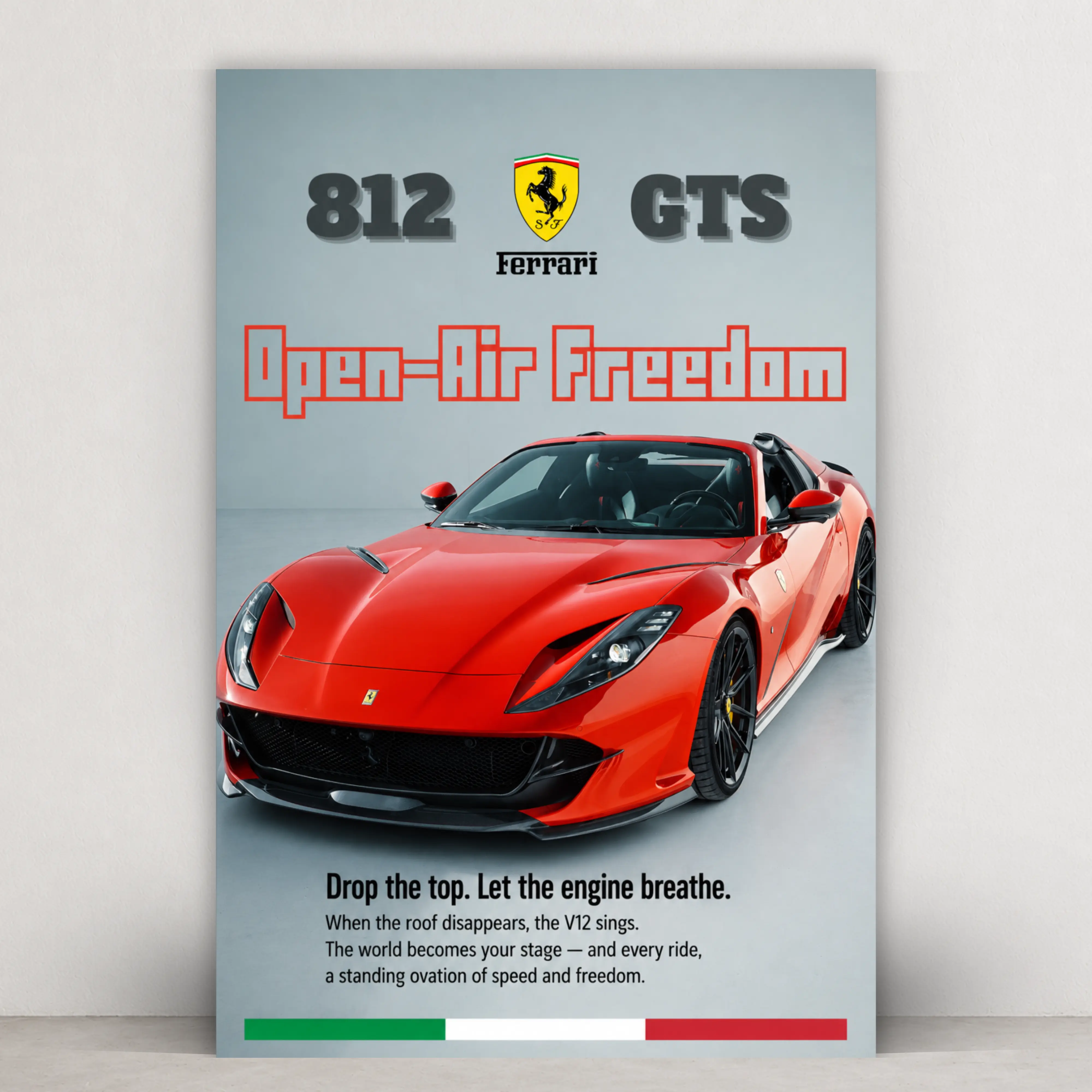 Ferrari 812 GTS – Luxury Automotive Metal Wall Art