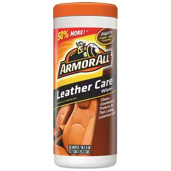Premium Leather Care Wipes (Pack of 30) – Leather Car Seat Cleaner, Surface Cleaner for Automotive & Motorcycle Interior Cleaning, Maintains Upholstery Condition