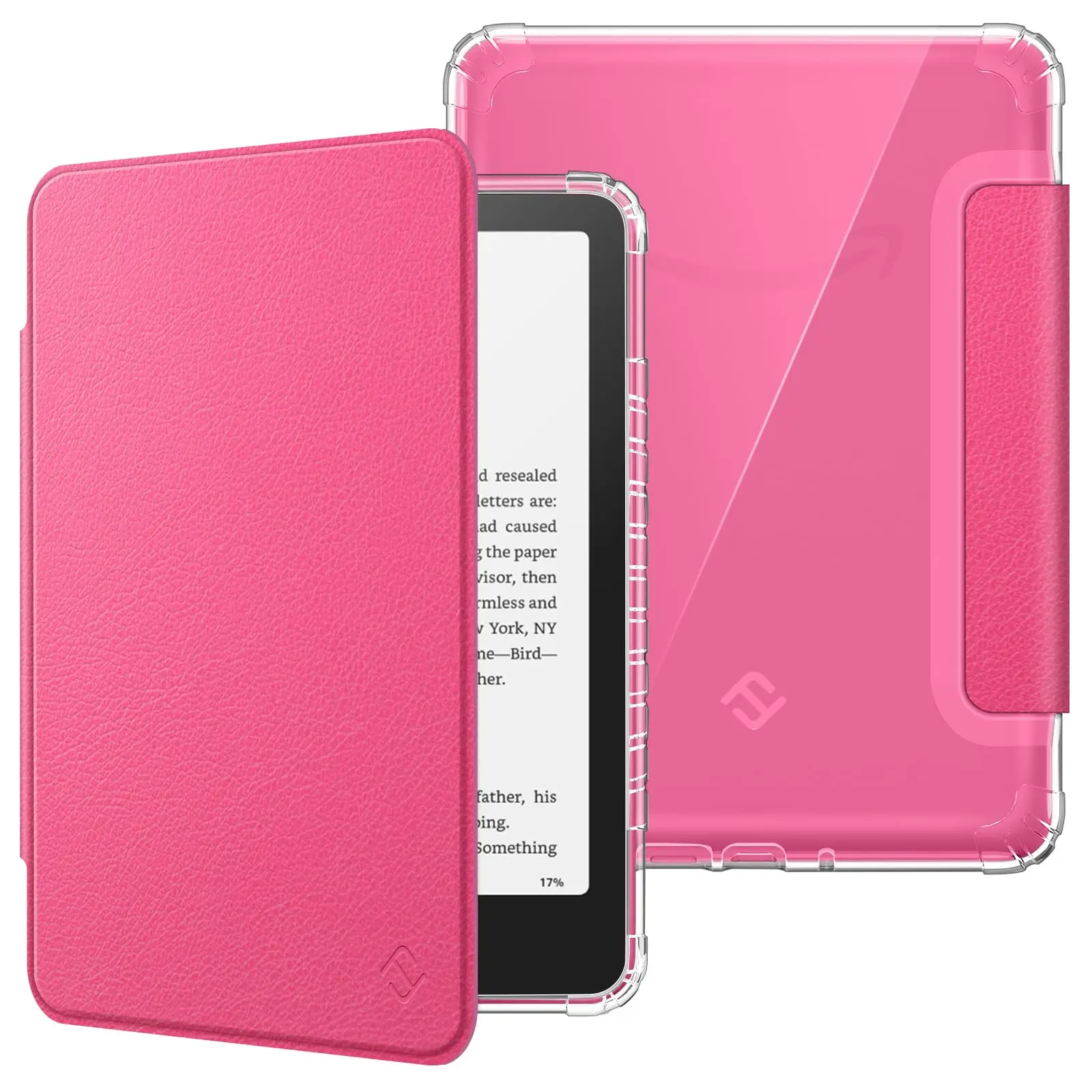 Fintie Slim Case for Kindle Paperwhite 12th Gen 7" & Kindle Colorsoft Signature Edition, TPU Clear Back Cover for DIY, Auto-Wake/Sleep,Girly Kindle Case