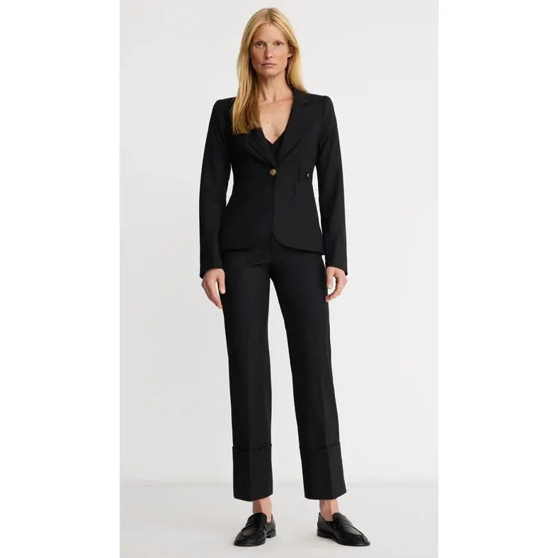 Smythe Cuffed Flood Pant in Deep Black