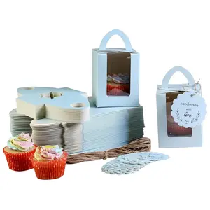 Test Product Blue Cupcake Box for 1, Pack of 25/50