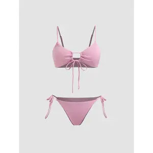 Cider Solid O-Ring Front Tied Bikini Set SwimWeek