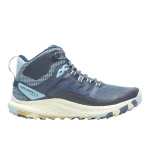 Merrell Womens Antora 3 Mid Trail Running Sneakers Shoes - Blue