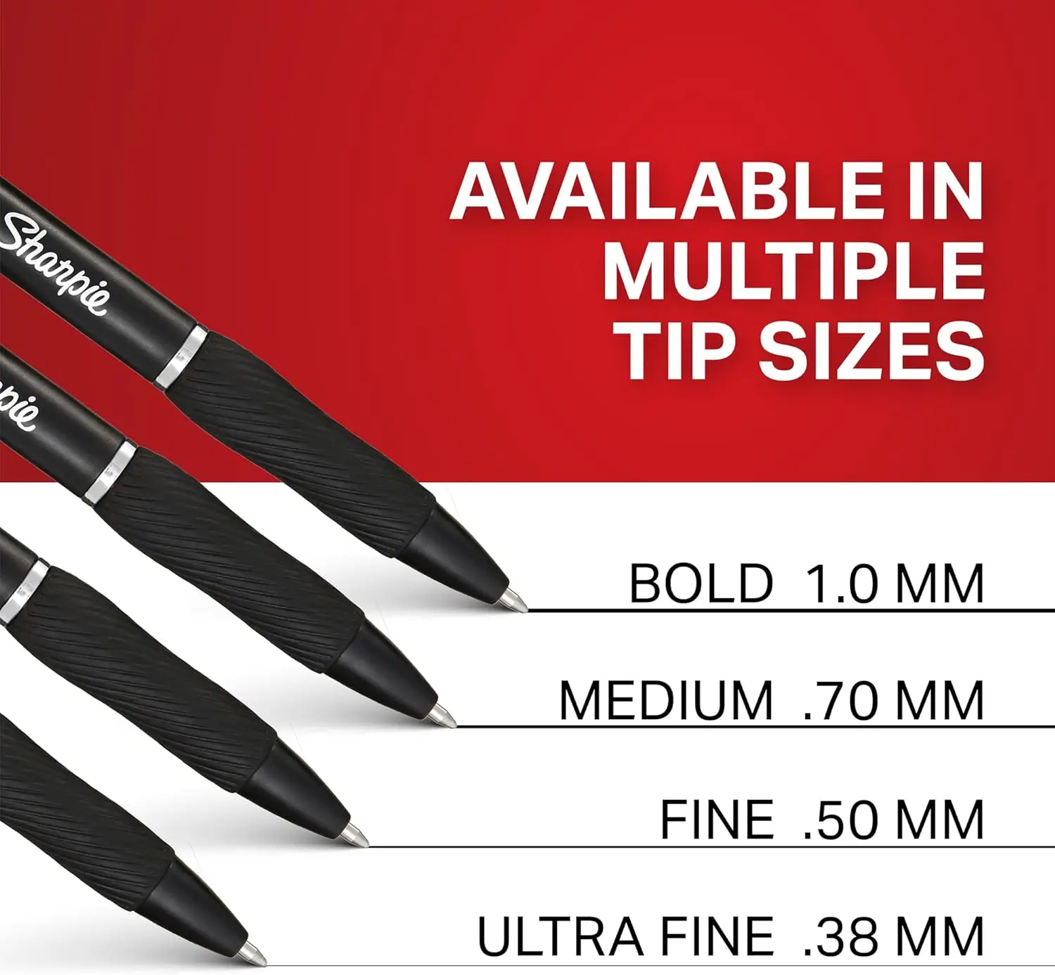 M5-Black Gel Pens, 0.7mm Medium Point, Smooth Black Ink, 12 Count – Pens for School, Office, Journaling & Everyday Writing