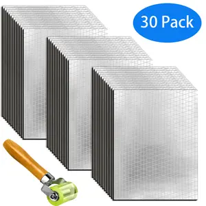 32Sqft 16''X10'' Automotive Sound Deadening Mats - 276MIL Thick - Noise Insulation & Heat Preservation Material - for Car Hood, Doors, Trunk Lid, Bulkhead, Floor & Roof - 30 Pack