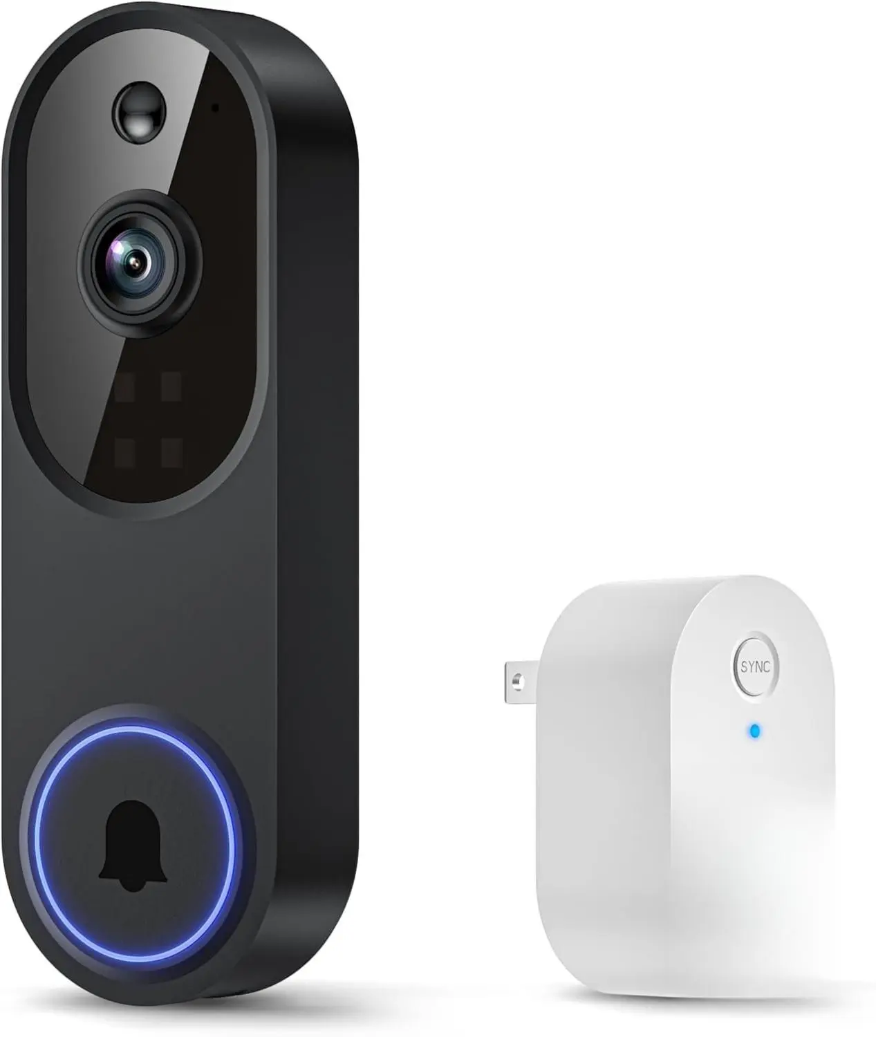 [New deal] - 1080p Smart Video Doorbell Camera with AI Motion Detection, Night Vision, Cloud Storage, 2 Way Audio, Battery Powered, 2.4GHz Wi-Fi Only
