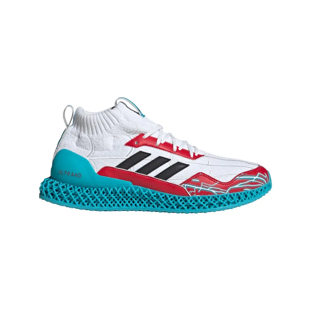 adidas Mens Ultra 4D Mid Marvel Sneakers Shoes Casual - White