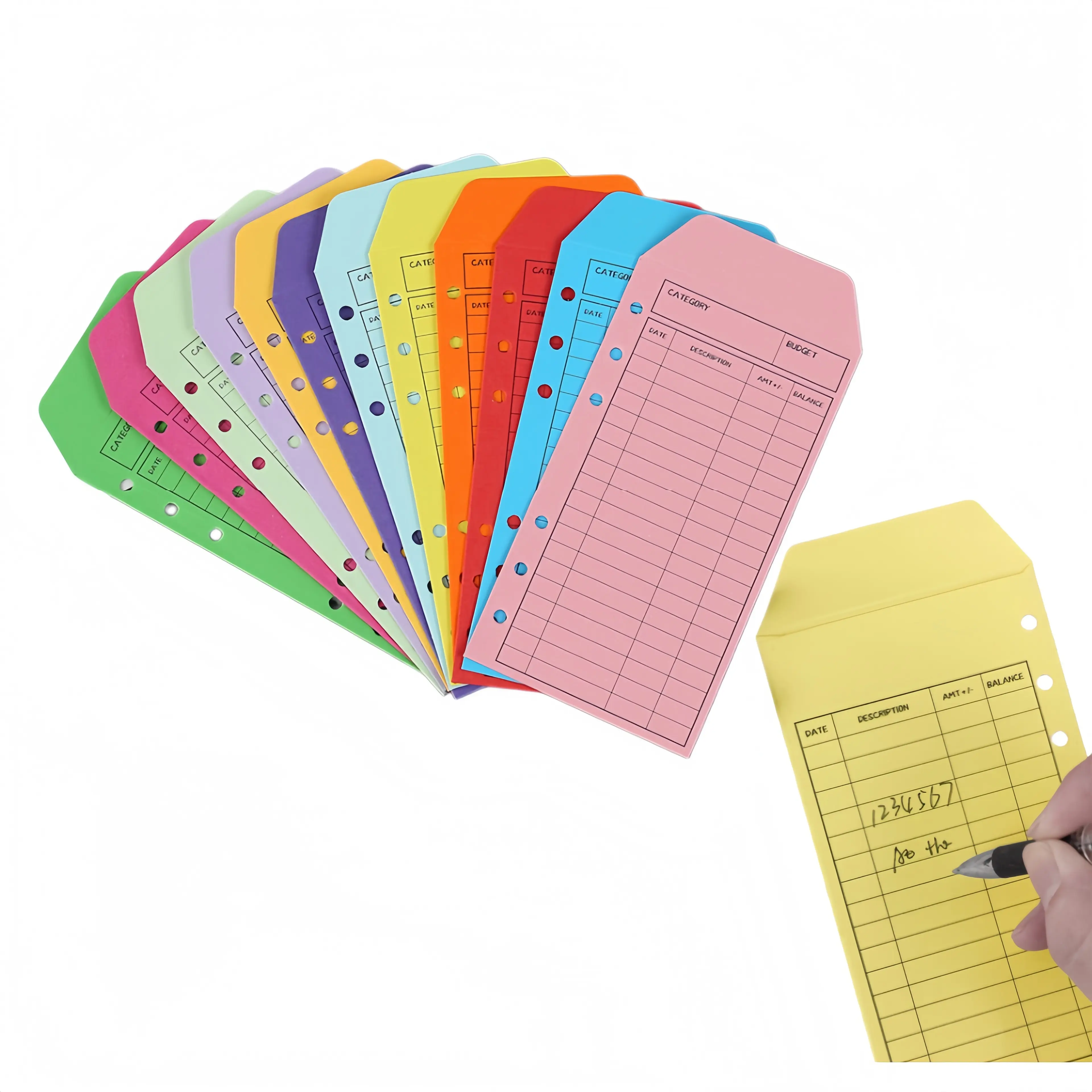 Colorful Budget Envelopes, Monthly Money-Saving Planner, Weekly Planner Pad, Budget Financial Planner, Monthly Bill Organizer, Office Stationery Supplies-MM1
