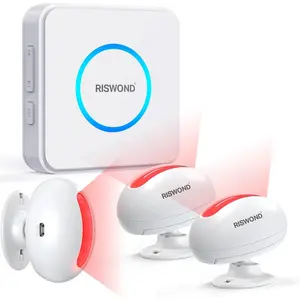 Motion Sensor Door Chime,  Motion Detector  Indoor, Business Entry Alert Bell with Buzzer, Doorbell for Home/Garage Door/Store, USB/ ,1 Receiver +3 Sensors