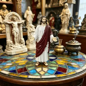 Jesus Christ Resin Statue Ornament, Religious Modern Home Decoration, Christian Jesus Statue, Religious Faith Gift Desktop Decoration