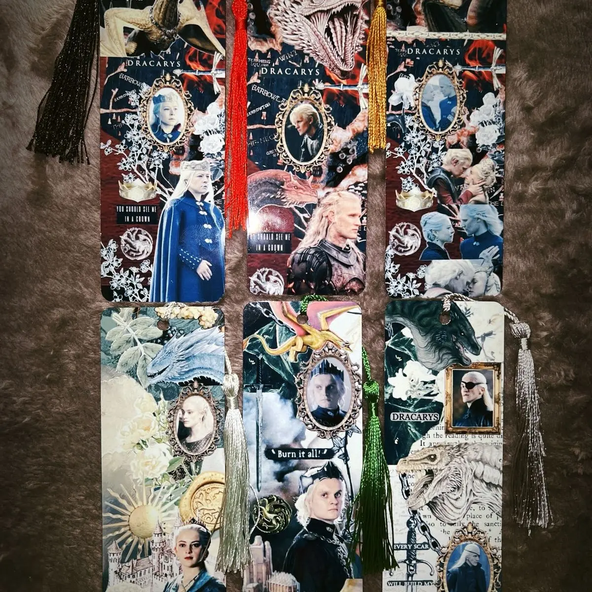 House of the Dragon Inspired Bookmarks