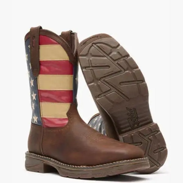 Durango Men's 11" Steel Toe Western Work Boot DB020 Rubber Leather