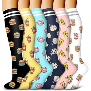 Kmhsozy 6 Pairs Calf Compression Socks – Soft, Breathable, and Moisture-Wicking for Running, Fitness, Yoga & Daily Use