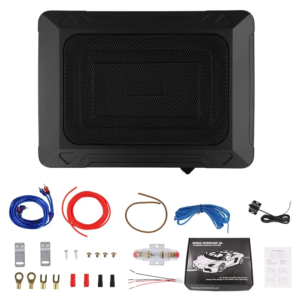 RIMOODY 2025 Upgraded 8*12in Slim Active Powered Underseat Car Subwoofer Speaker - 1000W Built-in Amplifier, Heavy Bass Audio Speakers, Father's Day Gift, Powered Car Subwoofer, Underseat Subwoofer