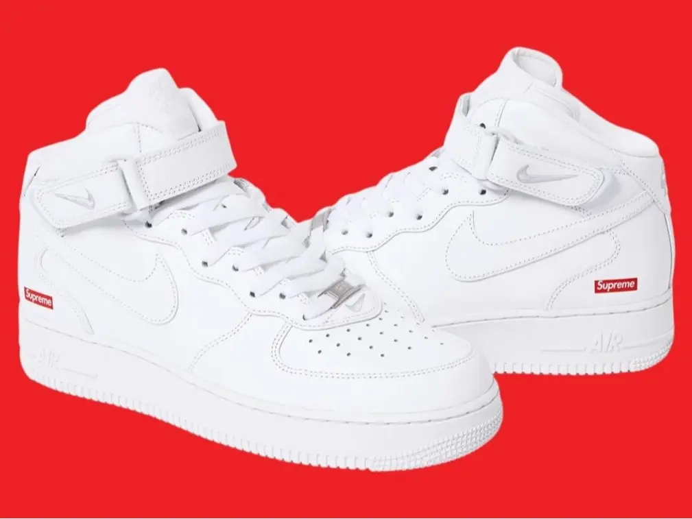 Nike Air Force 1 Mid Supreme White FZ8784-100 Men's Shoes NEW