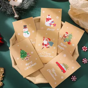 Christmas Cards Assortment (1-Pack), Holiday Greeting Card Set with Envelopes & Stickers, 6 Assorted Designs, Bulk Merry Christmas Cards