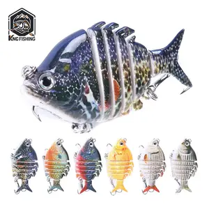 [FreeShip] 6PCS Set Lifelike Multi - Jointed Swimbaits with Treble Hooks, 6 - Segment Design for Bass, Trout, Pike, USA Premium Freshwater and Saltwater Lures,  Fishing Equipment, Fishing Lure Bait,   Fishing Tackle Fishing Gear