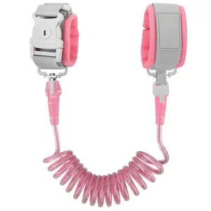 F-RBB01 Toddler Leash, Kid Leash Anti Lost Wrist Link with Key Lock Upgraded Baby Leash with Safety Wristband Rope for Babies Toddlers Child Kids (4.9ft/1.5m, Pink)