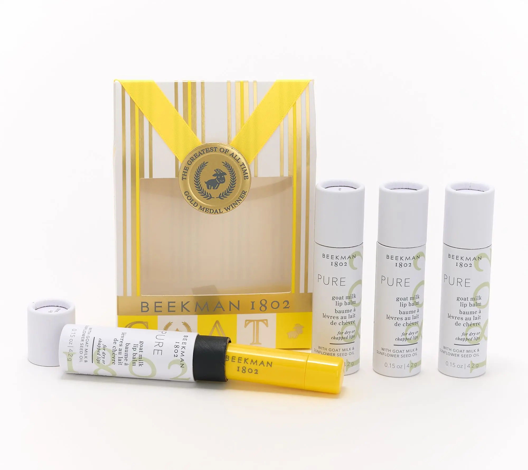 Beekman 1802 the GOAT Lip Balm 4pc Collection w/ Gift Box Beekman 1802 the GOAT Lip Balm 4pc Collection w/ Gift Box