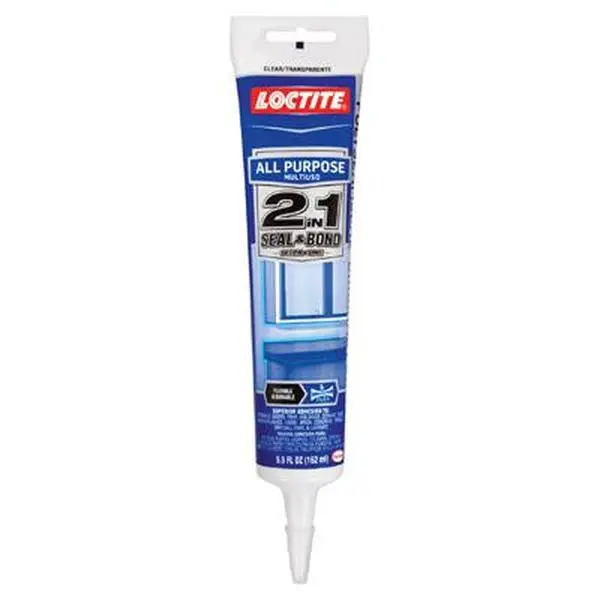 Henkel 1937108 5.5 oz. 2 In 1 All Purpose Adhesive Caulk- Clear