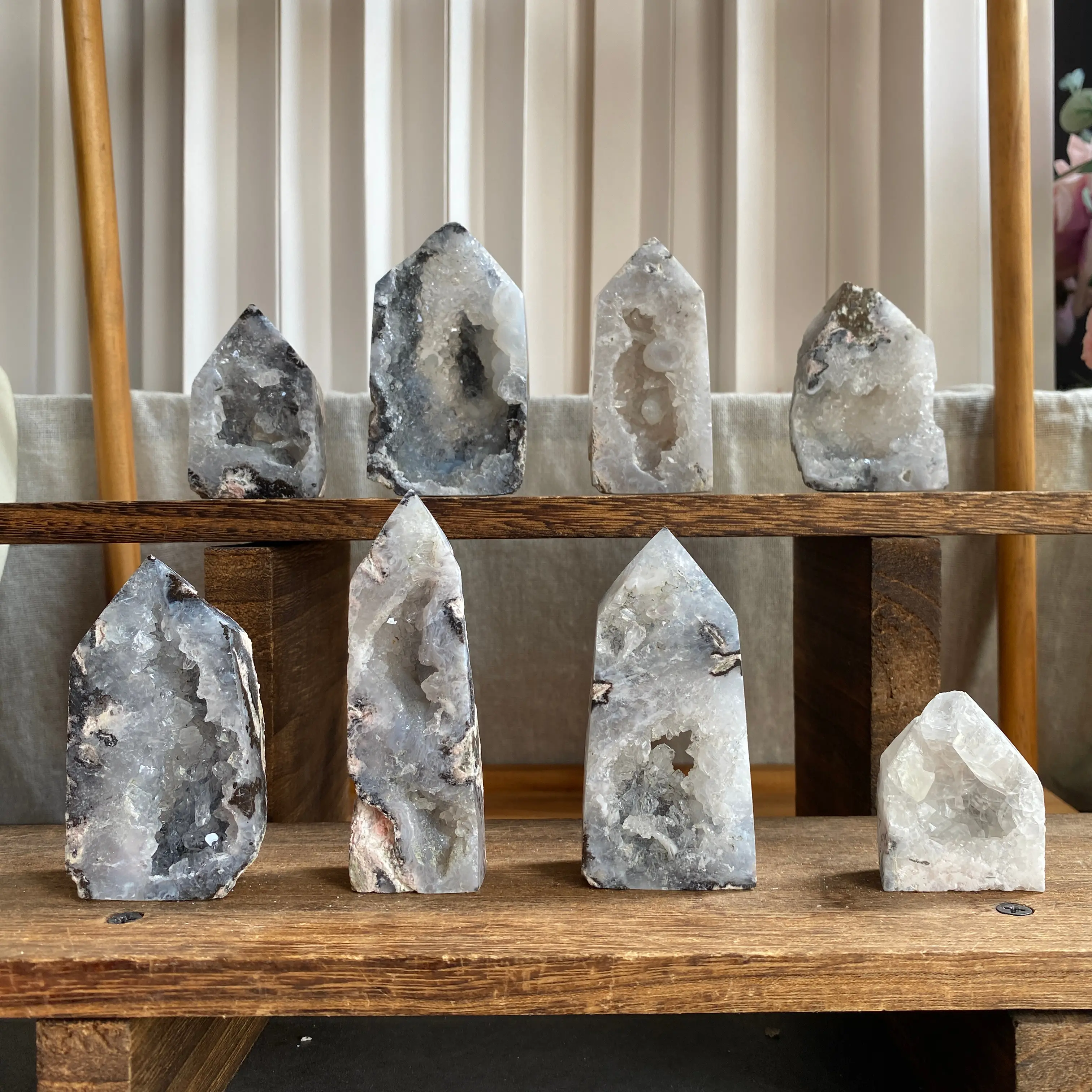Natural Crystal Druzy Agate Geode Points Collection