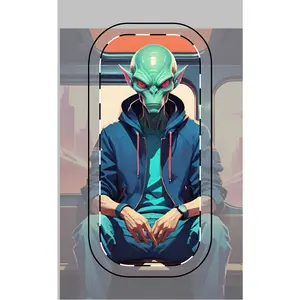 Alien-Themed Phone Stand, Unique Desk Decor, Gifts for Gamers, Modern Phone Holder, Cool Alien Accessory