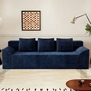 71" 3Setaser Sofa,Corduroy Fabric,Deep Seat Couches,Comfy Loveseat Sofa,No Assembly,1pcs for Living room, Bedroom,Conference room ,Apartment  Thoughtfully scaled for small spacesSize（71“*36”*16“）