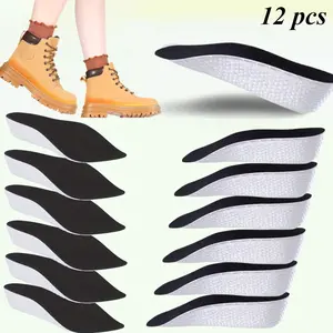 12 Pcs 2.4*1inch Arch Support Pad, Sole Support Pad, Anti-wear Insole, Reusable, Soft and Breathable, Insole Suitable for Most Shoes Footwear Comfort Bedroom Walking