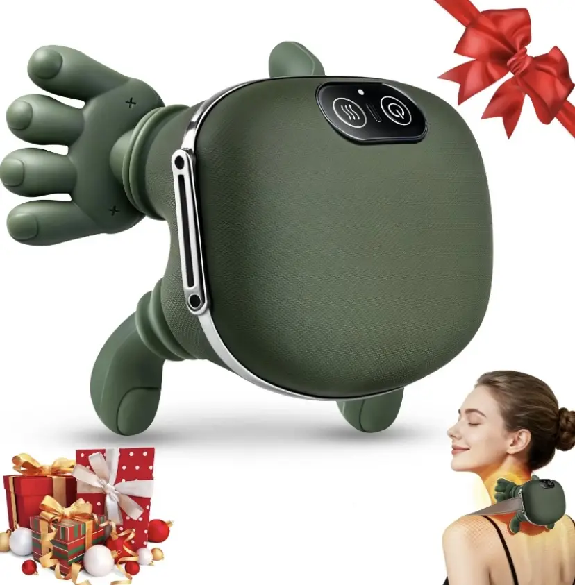 [Renhui]Summervibes 2026 UpgradedCategorySuperVersion Shoulder Massager Electric CervicalMassager Bionic HandHeating Wireless Portable3D Kneading Massage for Pain Relief deepTissue Leg Neck & Back Massager & LightweightGift