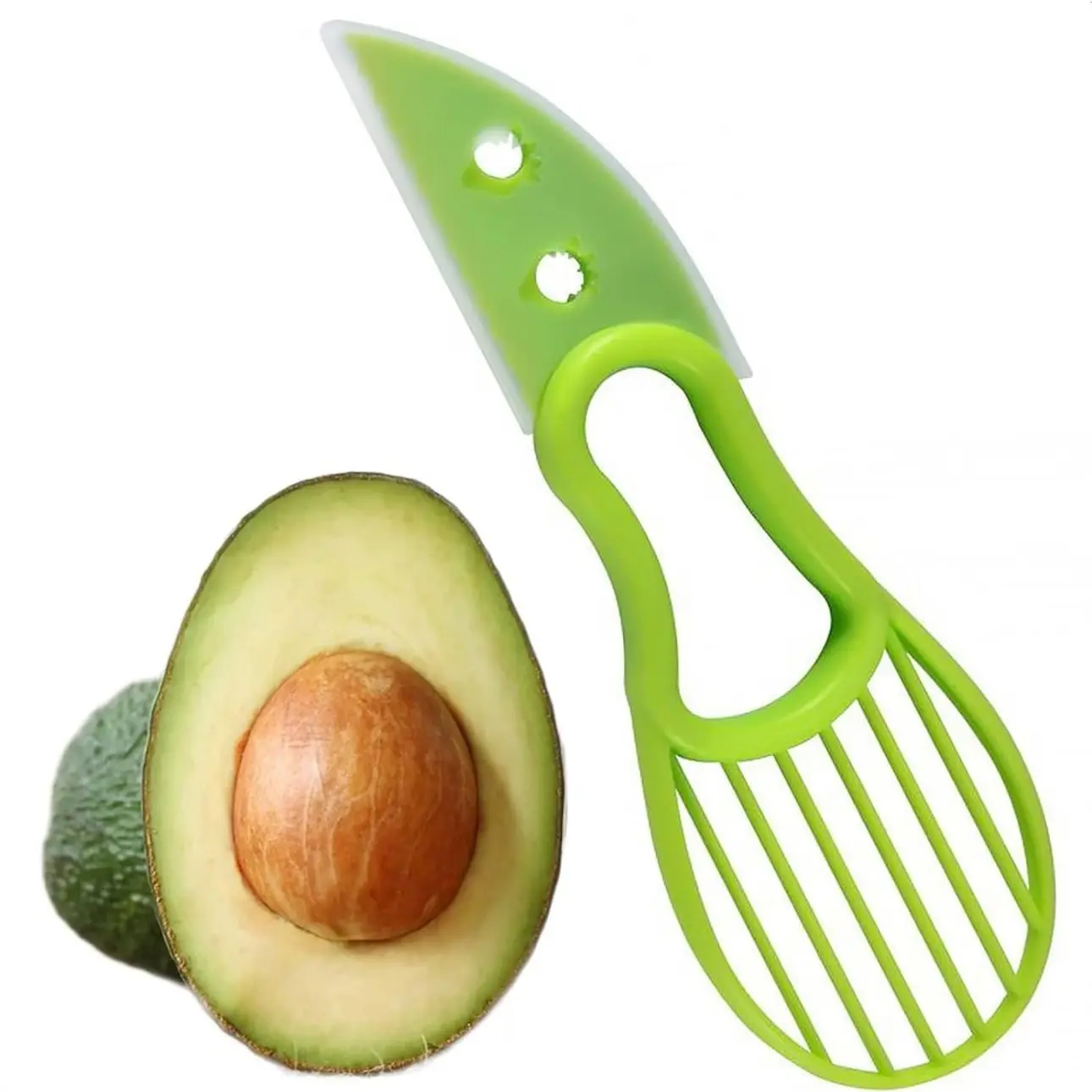 2-In-1 Avocado Slicer Tool, Detachable Easy-To-Use Fruit Cutter, Dishwasher Safe Gadget for Kitchen Restaurant Fruit Prep