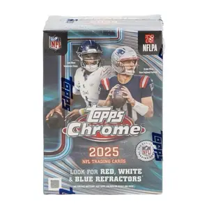 *GIVEAWAY AT 250,000 LIKES* 2025 Topps Chrome Football Blaster Box Trading Cards
