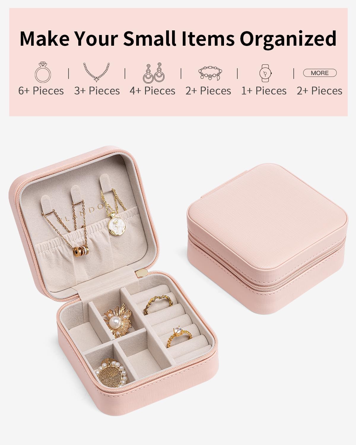Mini Travel Jewelry Case Organizer for Women – Waterproof PU Leather Jewelry Box with Soft Flannel Lining, Compact Portable Storage for Rings, Earrings & Necklaces, Anti-Tangle Travel Jewelry Holder Mini Travel Jewelry Case Organizer for Women – Waterproof PU Leather Jewelry Box with Soft Flannel Lining, Compact Portable Storage for Rings, Earrings & Necklaces, Anti-Tangle Travel Jewelry Holder