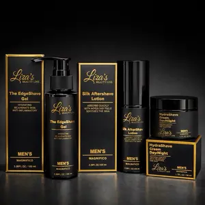 Men's Magnífico Skincare Set - The EdgeShave Gel, Silk Aftershave Lotion, HydraShave DayNight Cream - Hydrating & Rejuvenating